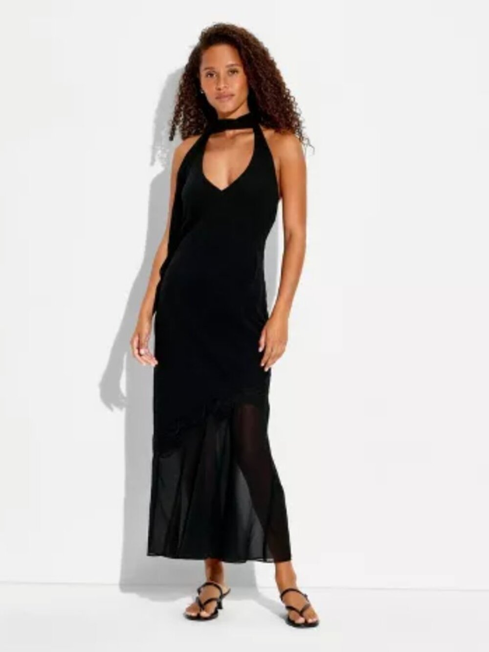 HALTER SCARF MAXI DRESS!
